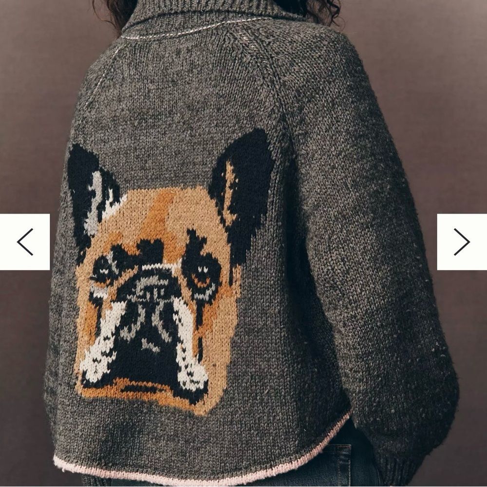 NWT Pilcro The Jesse Dog Icon Cardigan Sweater-SOLD - Picture 3 of 8